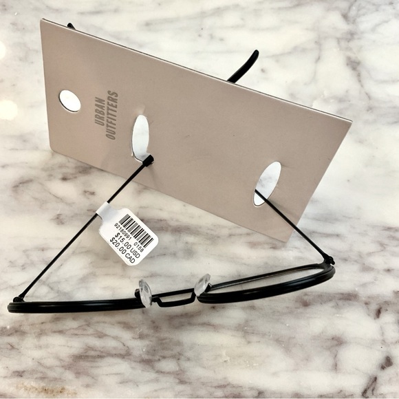 UO Black Rimmed Aviator Blue Light Blocking Clear Lens Glasses - Picture 6 of 8